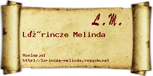 Lőrincze Melinda névjegykártya
